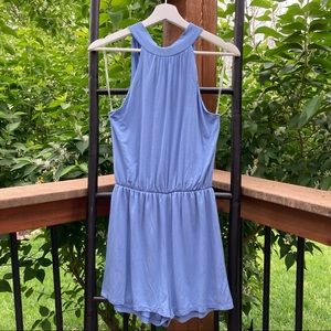 BLUE BLUSH LIGHT BLUE ROMPER SIZE MEDIUM